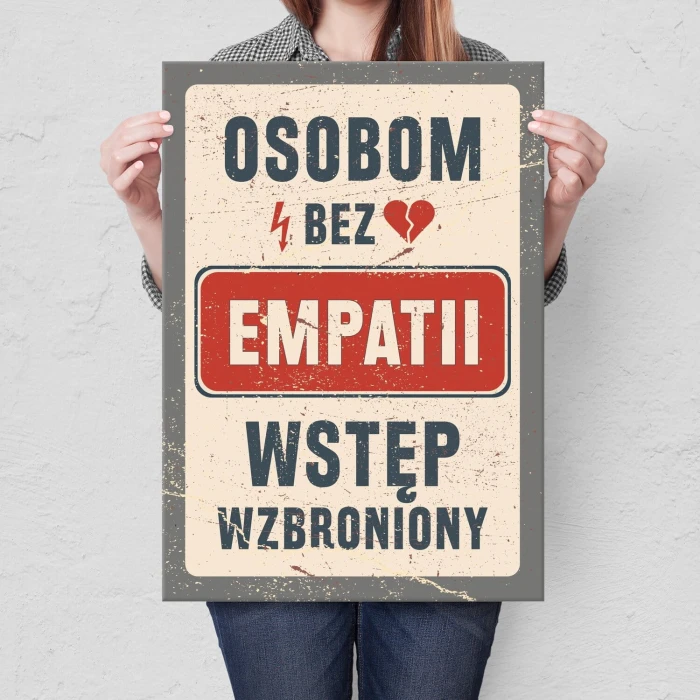 Poster metal bez empatii gift