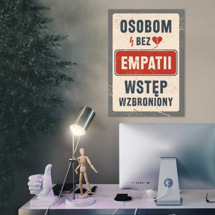 Poster metal bez empatii gift