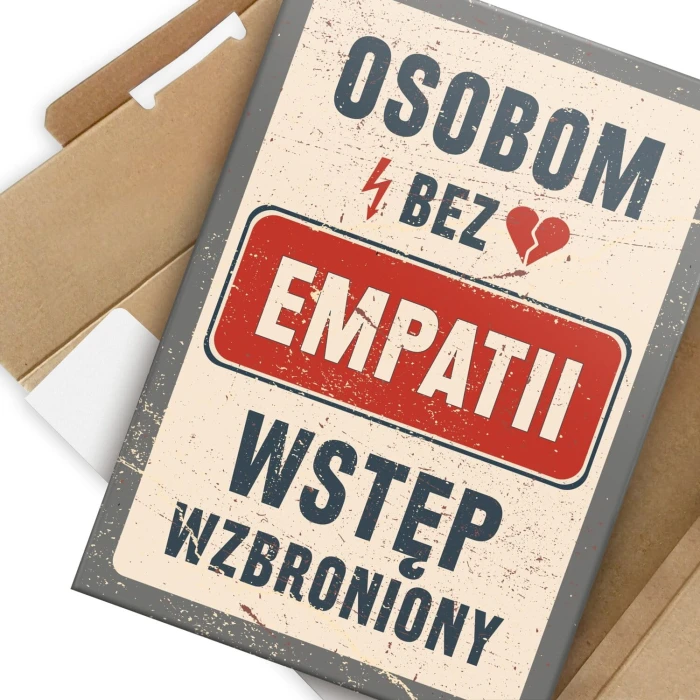 Poster metal bez empatii gift