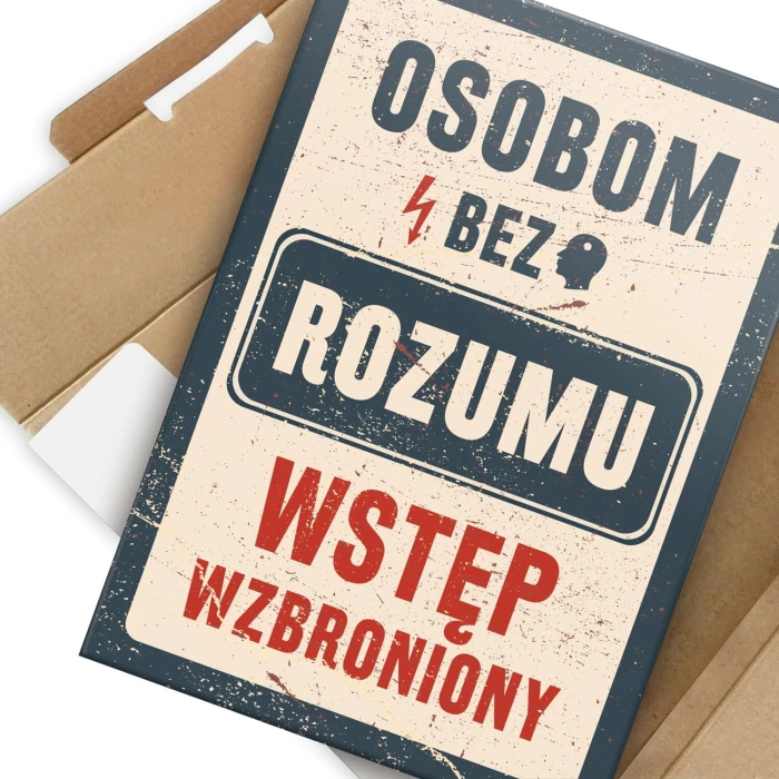 Plakat metalowy bez rozumu Prezent