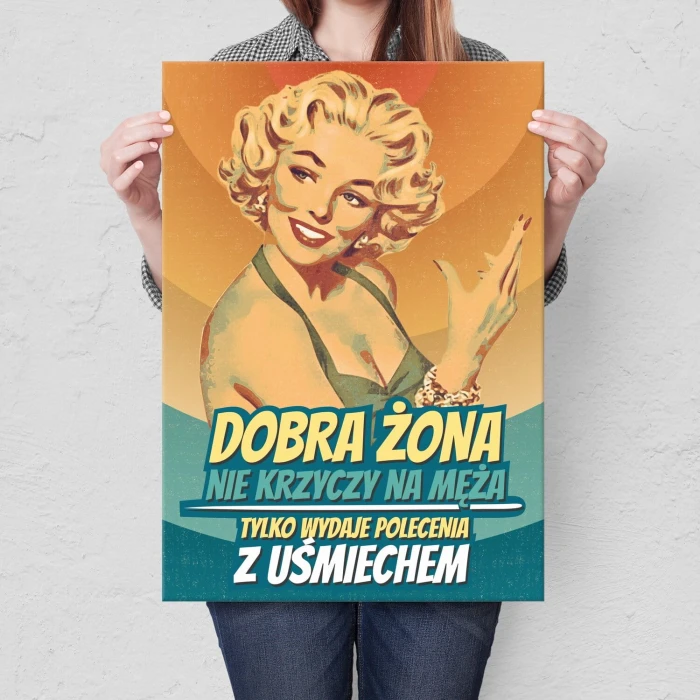 Poster metal Żona z uśmiechem gift