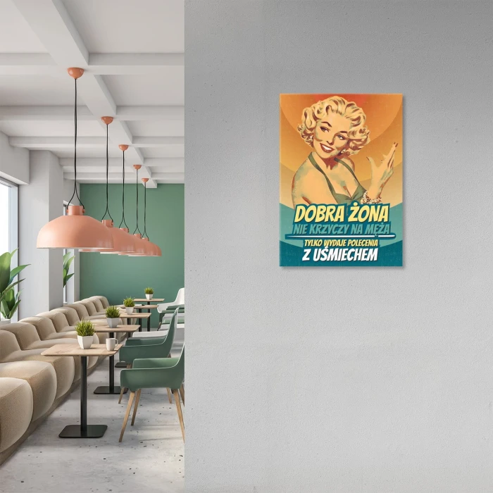 Poster metal Żona z uśmiechem gift