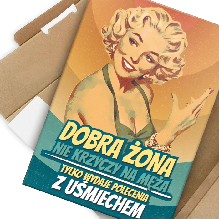 Poster metal Żona z uśmiechem gift