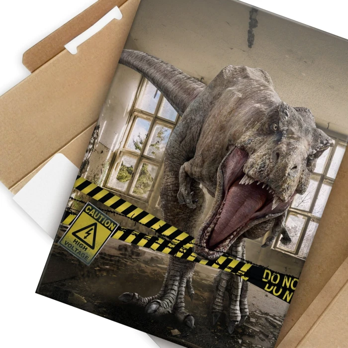 Poster metal Danger dino gift