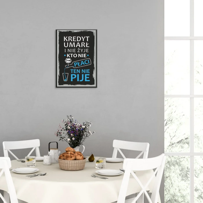 Poster metal Kredyt umarł gift