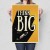 Plakat metalowy Think big space Prezent