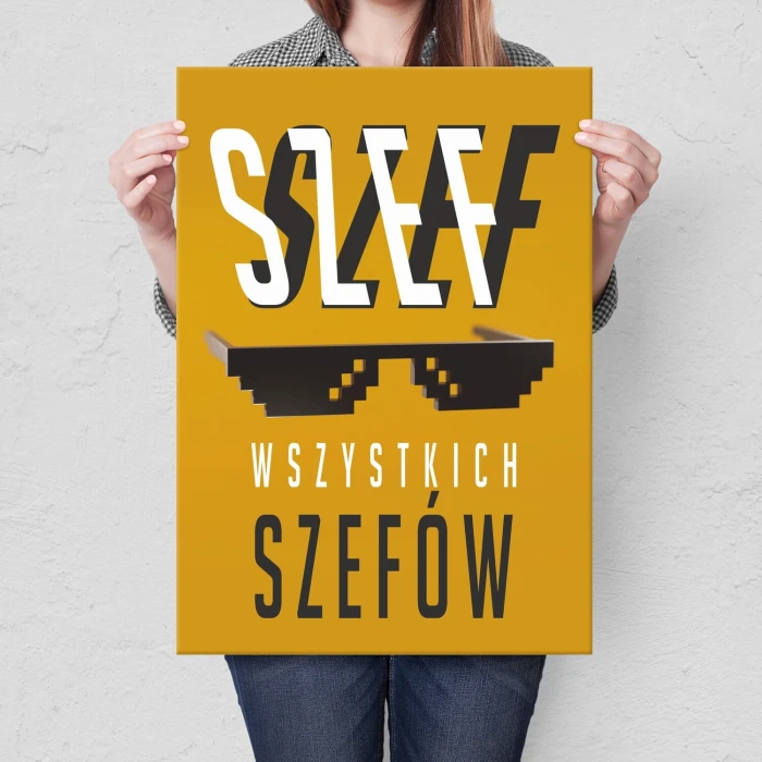 Plakat metalowy szef szefów Prezent