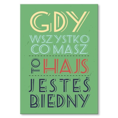 Plakat metalowy Hajs Prezent