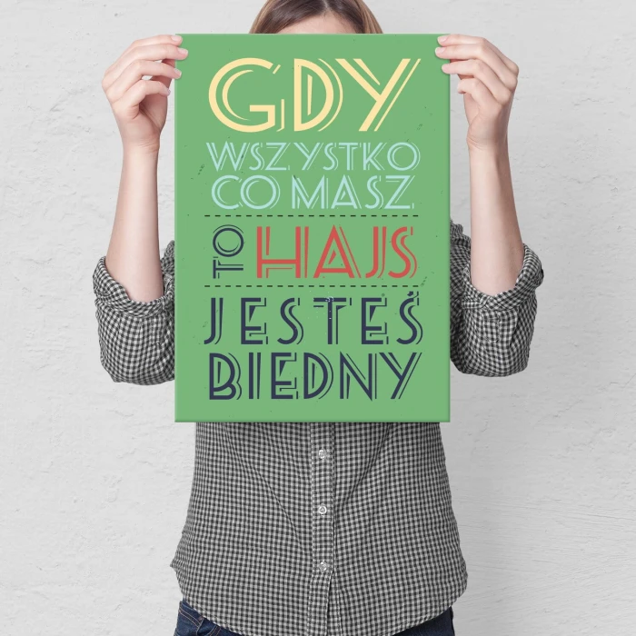 Plakat metalowy Hajs Prezent