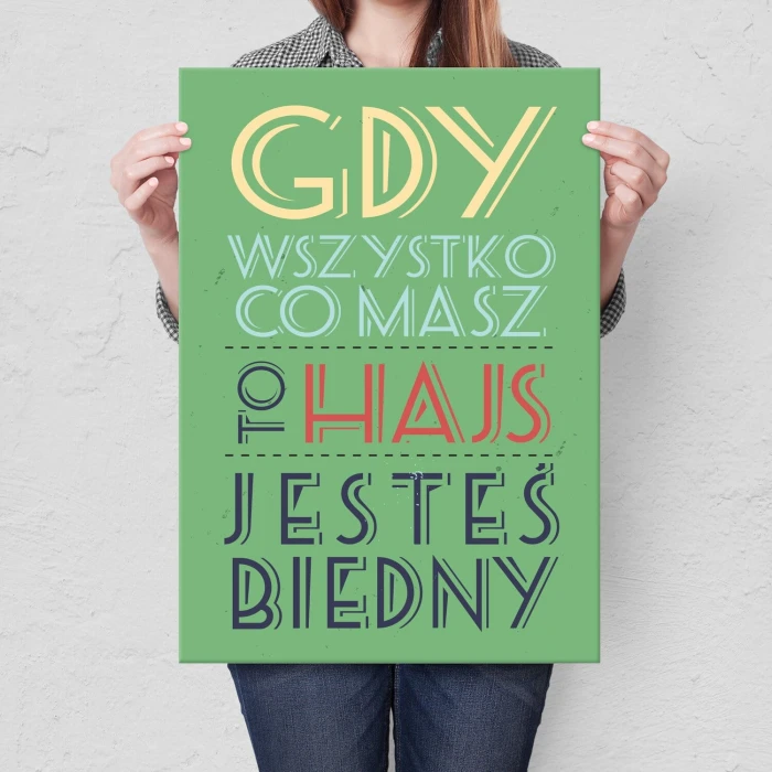 Plakat metalowy Hajs Prezent