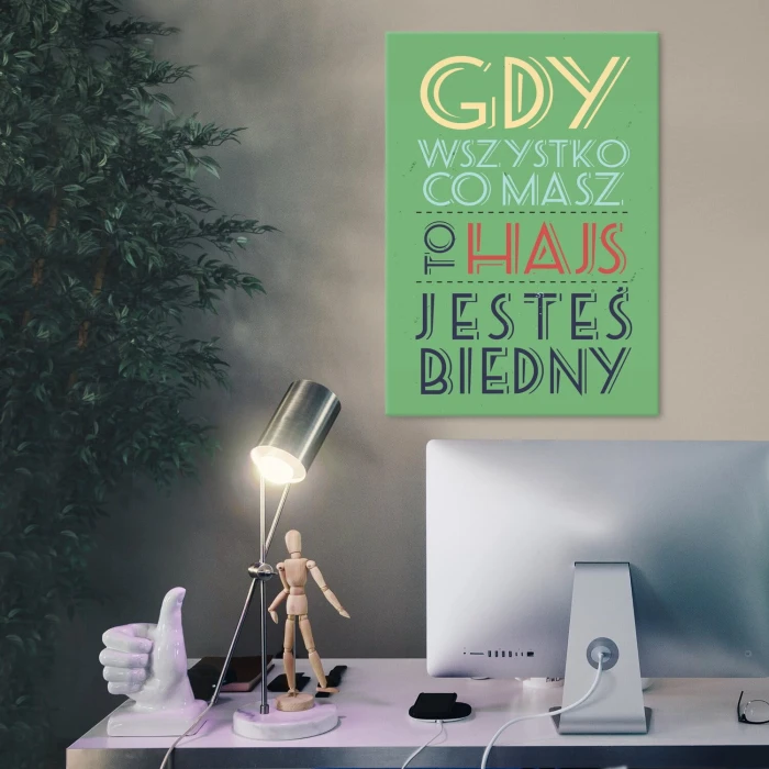 Plakat metalowy Hajs Prezent