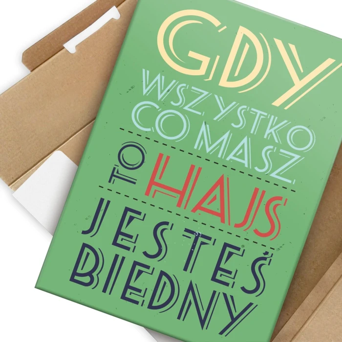 Plakat metalowy Hajs Prezent