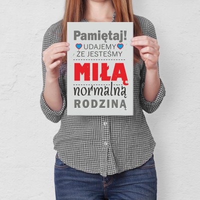 Plakat metalowy Udajemy Prezent