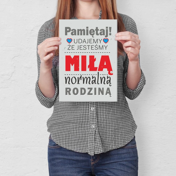 Plakat metalowy Udajemy Prezent