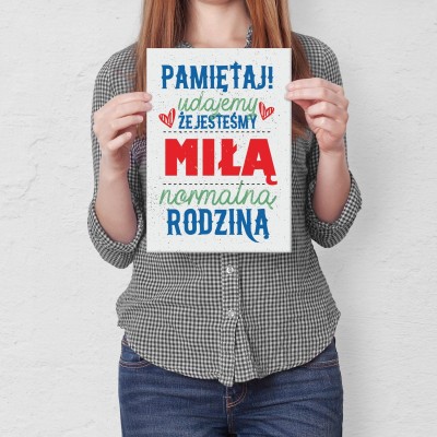 Poster metal Pamiętaj udajemy gift