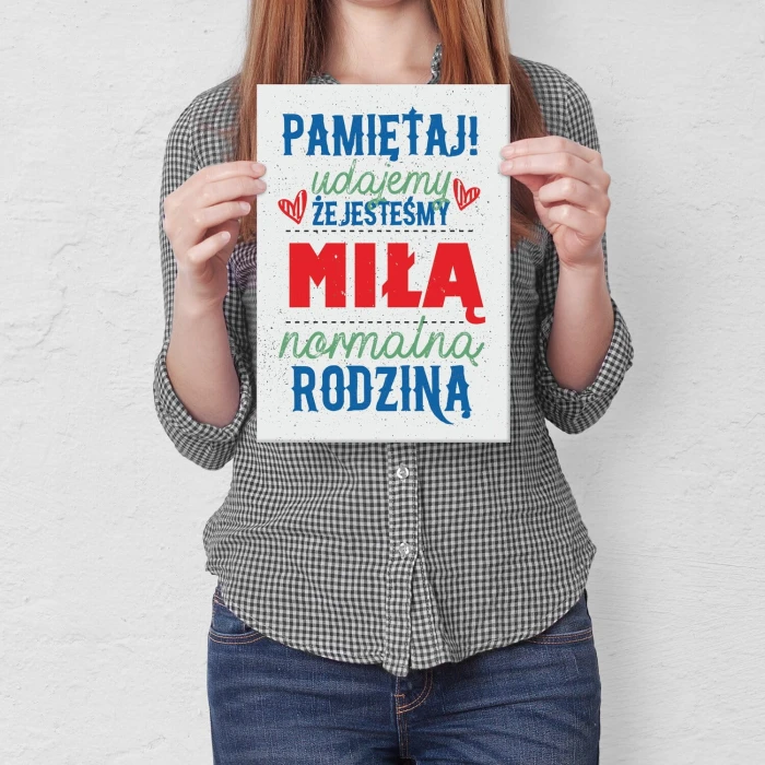 Poster metal Pamiętaj udajemy gift