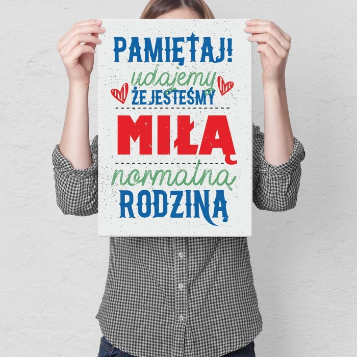 Poster metal Pamiętaj udajemy gift