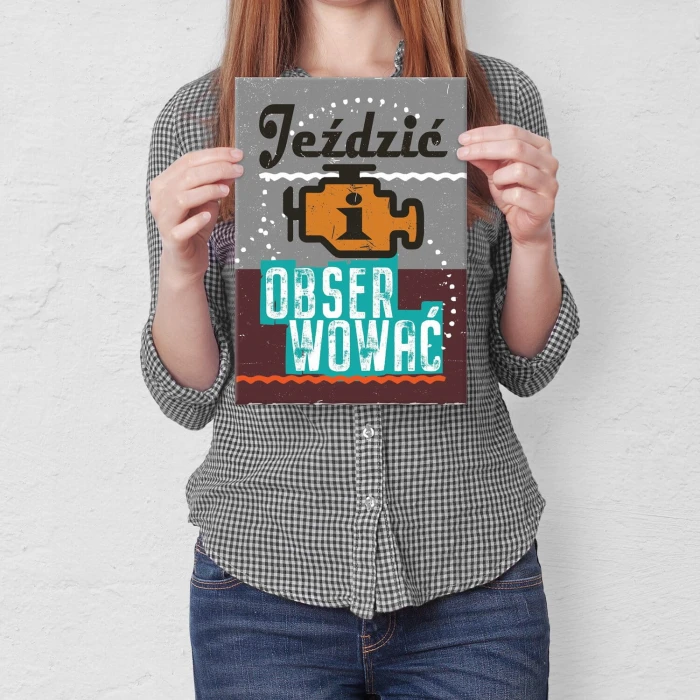 Poster metal Jeździć obserwować gift