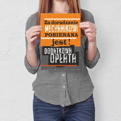 Poster metal za doradzanie gift