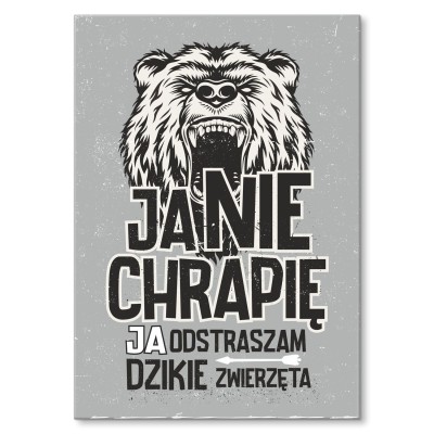 Plakat metalowy Odstraszam zwierzęta Prezent