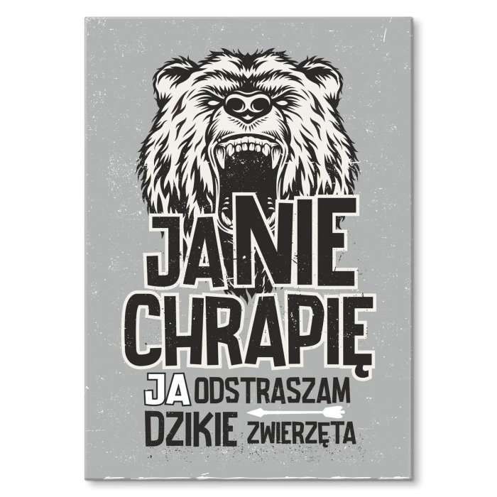 Plakat metalowy Odstraszam zwierzęta Prezent