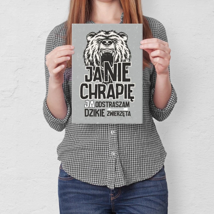 Poster metal Odstraszam zwierzęta gift