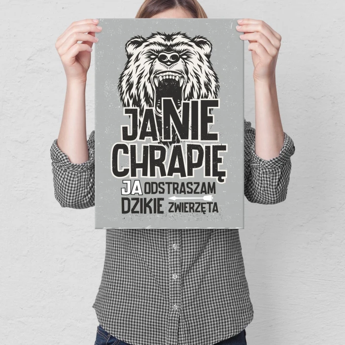 Poster metal Odstraszam zwierzęta gift
