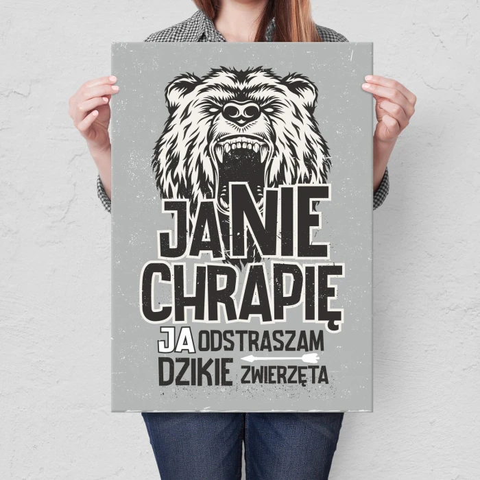 Poster metal Odstraszam zwierzęta gift