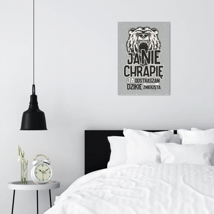 Plakat metalowy Odstraszam zwierzęta Prezent