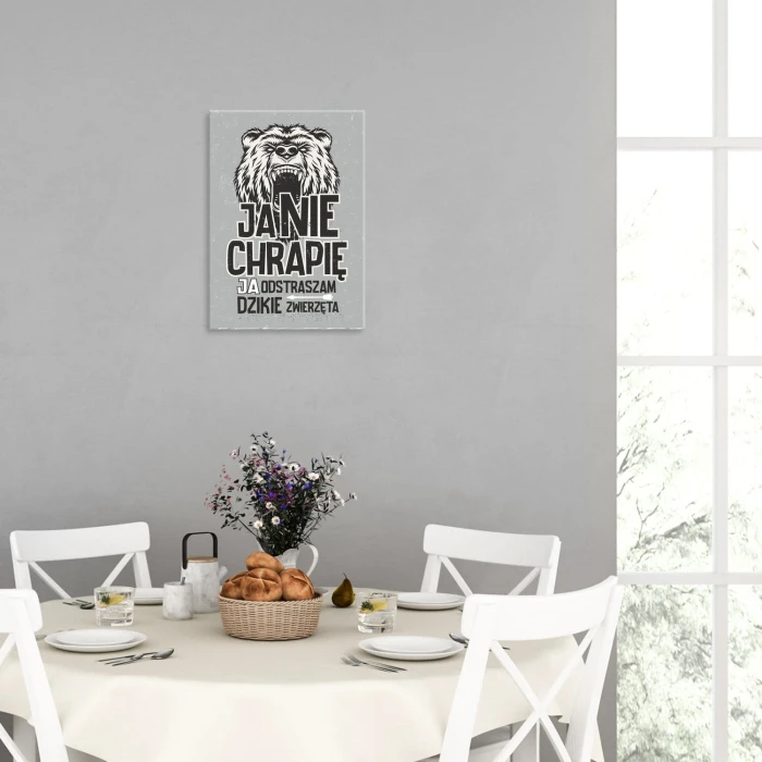 Plakat metalowy Odstraszam zwierzęta Prezent