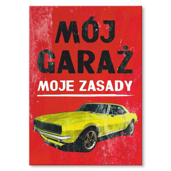 Poster metal mój garaż camaro gift