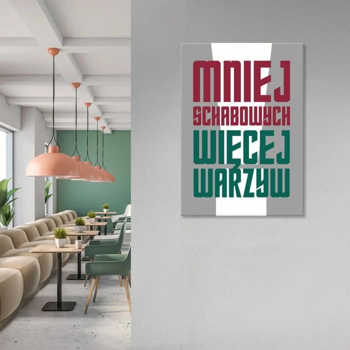 Poster metal mniej schabowych gift
