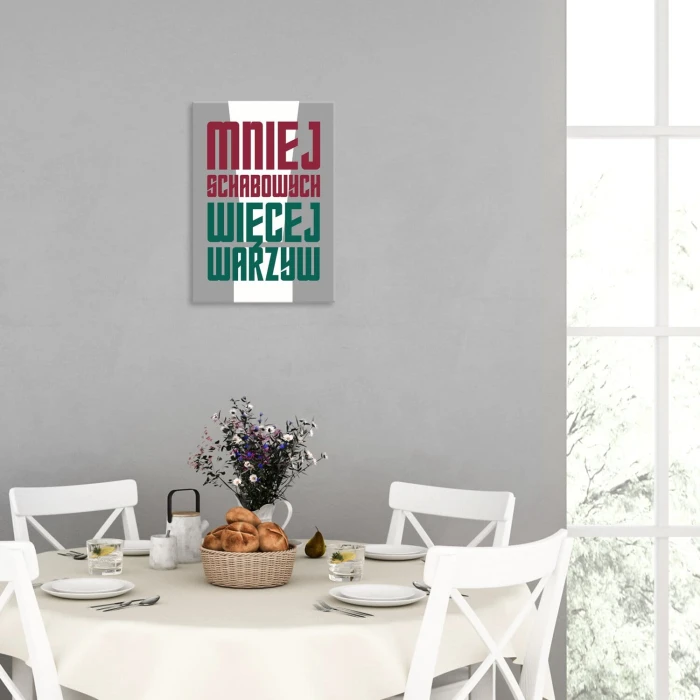 Poster metal mniej schabowych gift