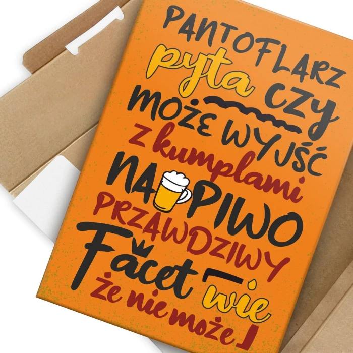 Plakat metalowy Pantoflarz Prezent