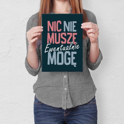 Plakat metalowy ewentuanie mogę Prezent