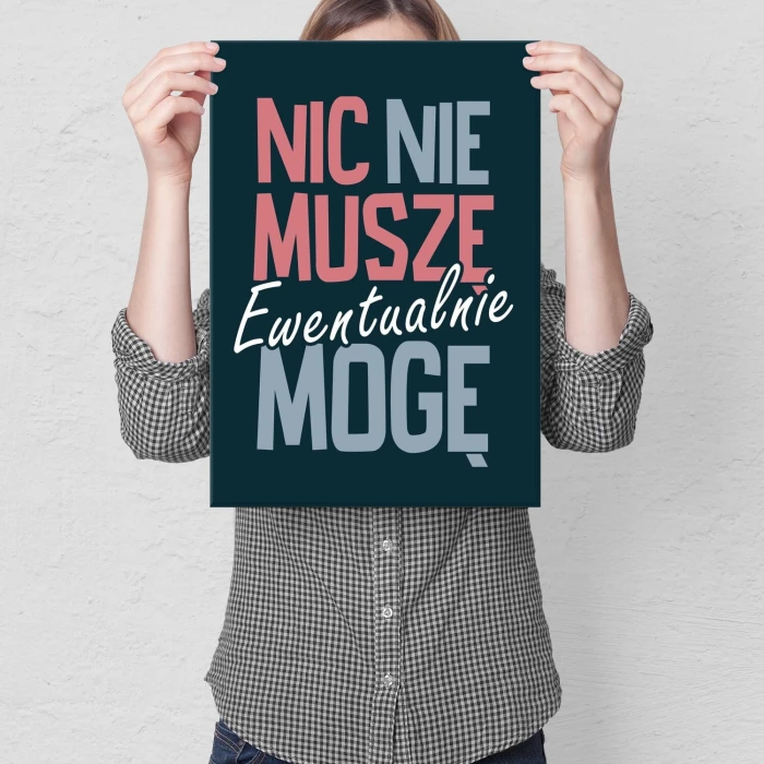 Plakat metalowy ewentuanie mogę Prezent