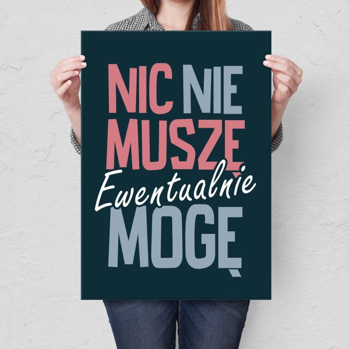Plakat metalowy ewentuanie mogę Prezent
