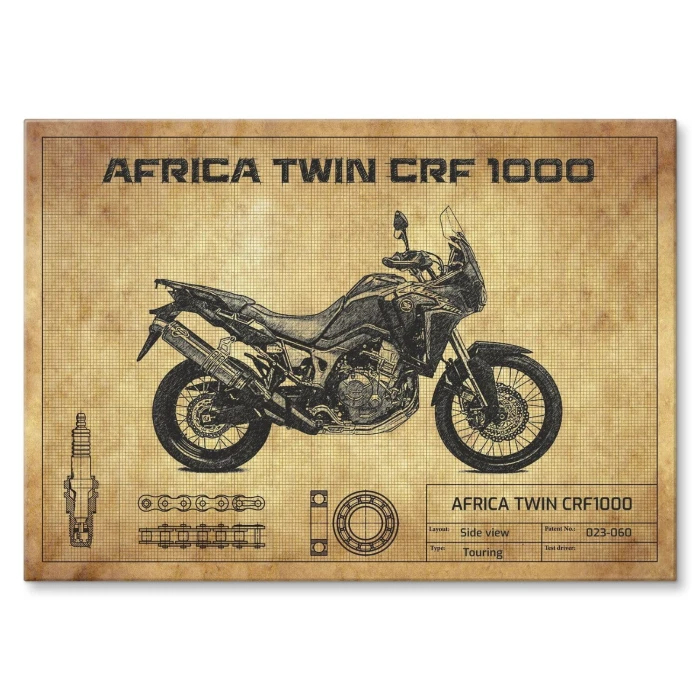 Plakat metalowy Africa Twin CRF1000 Prezent