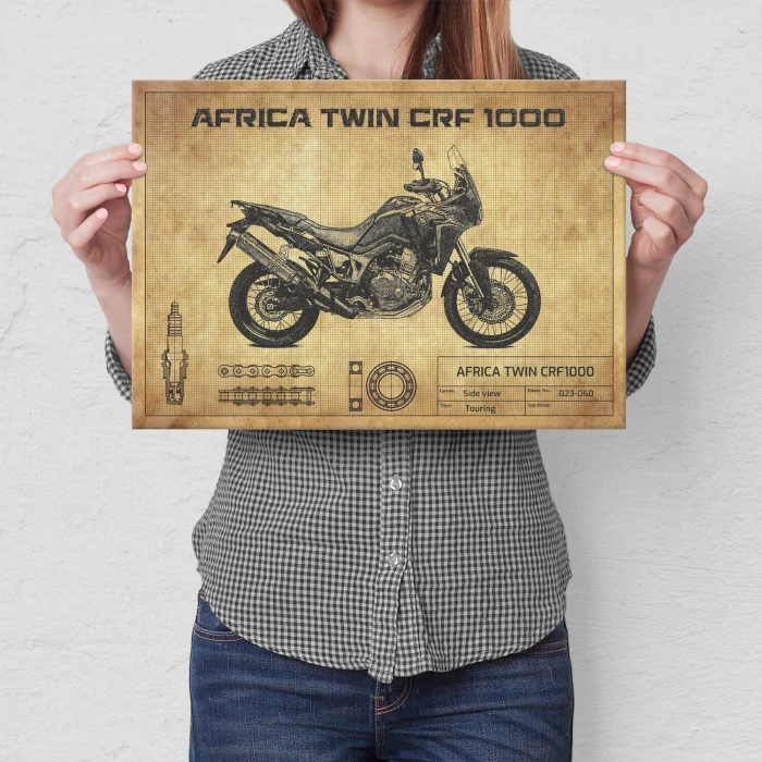 Plakat metalowy Africa Twin CRF1000 Prezent