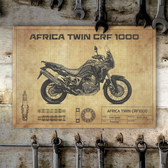 Plakat metalowy Africa Twin CRF1000 Prezent