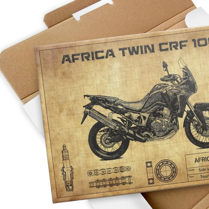 Plakat metalowy Africa Twin CRF1000 Prezent