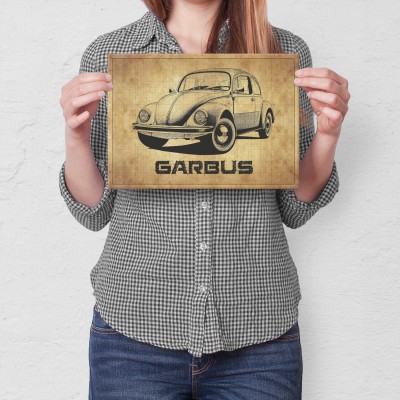 Poster metal Volkswagen Garbus gift