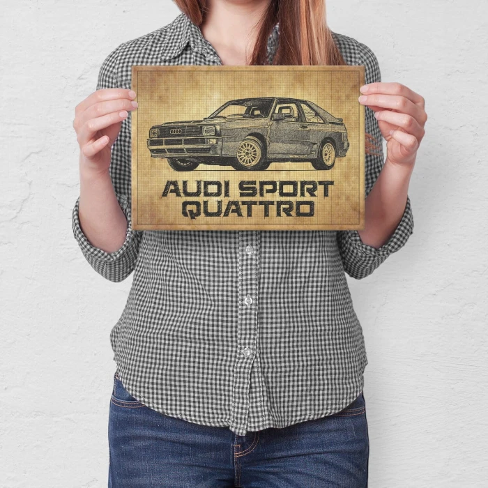 Plakat metalowy Audi Sport Quattro Prezent