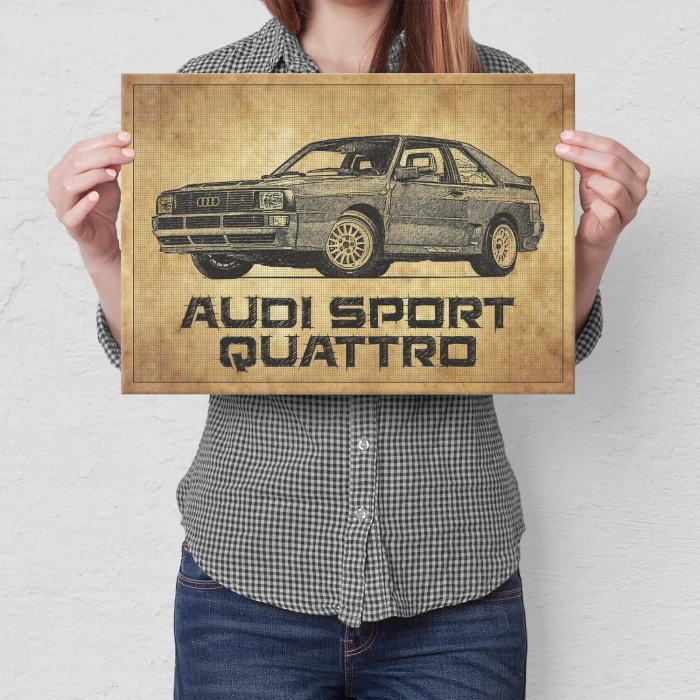 Poster metal Audi Sport Quattro gift