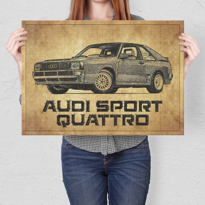 Poster metal Audi Sport Quattro gift