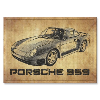 Plakat metalowy Porsche 959 Prezent