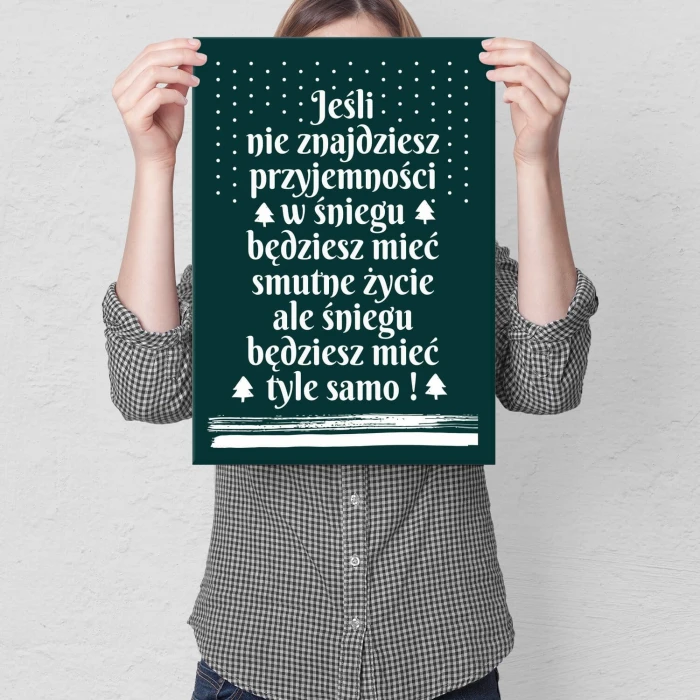 Poster metal Śnieg gift