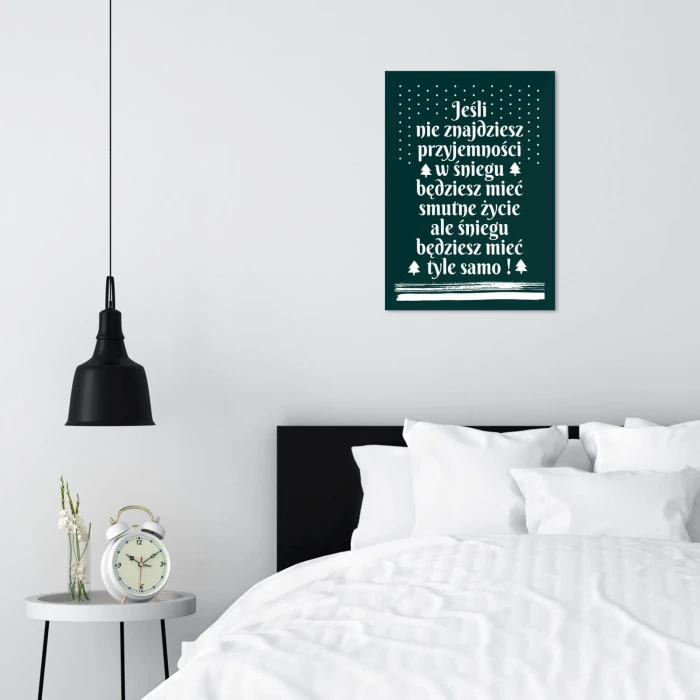 Poster metal Śnieg gift
