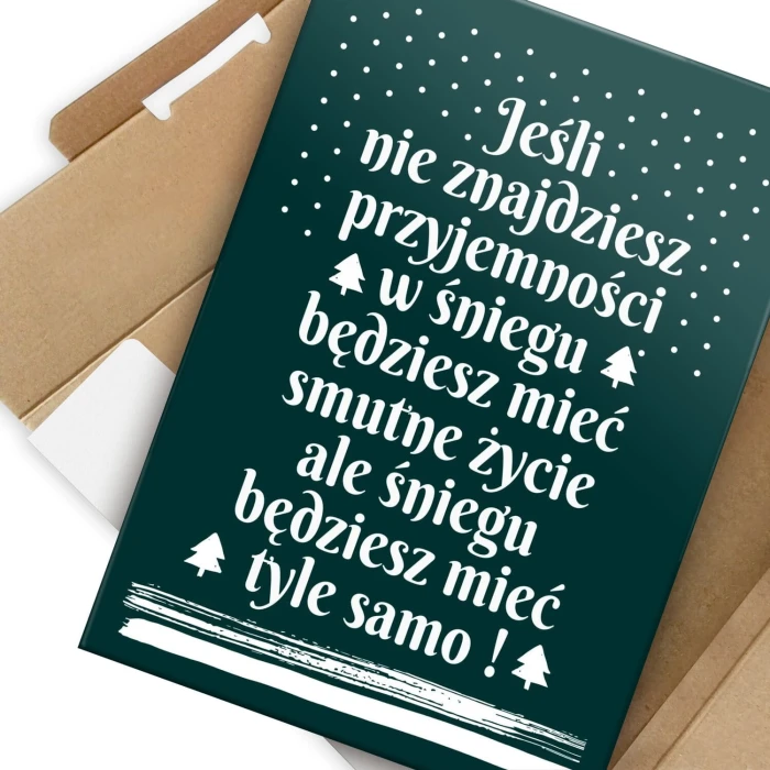 Plakat metalowy Śnieg Prezent