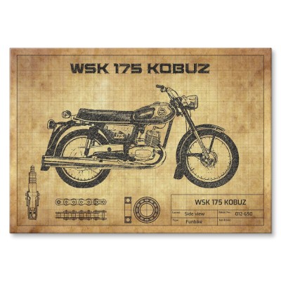 Plakat metalowy WSK 175 Kobuz Prezent